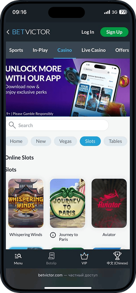 Betviktor Casino slots and games